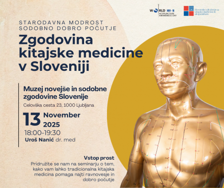 Zgodovina kitajske medicine v Sloveniji - 13. 11. 2025