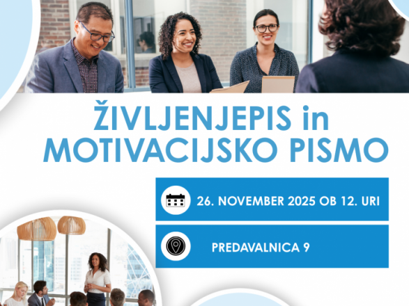 Kako pripraviti učinkovit življenjepis in motivacijsko pismo? - 26. 11. 2025 - predavalnica 9